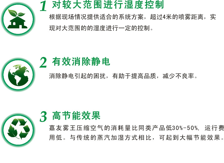 干霧加濕器/氣水加濕器可以有效消除靜電